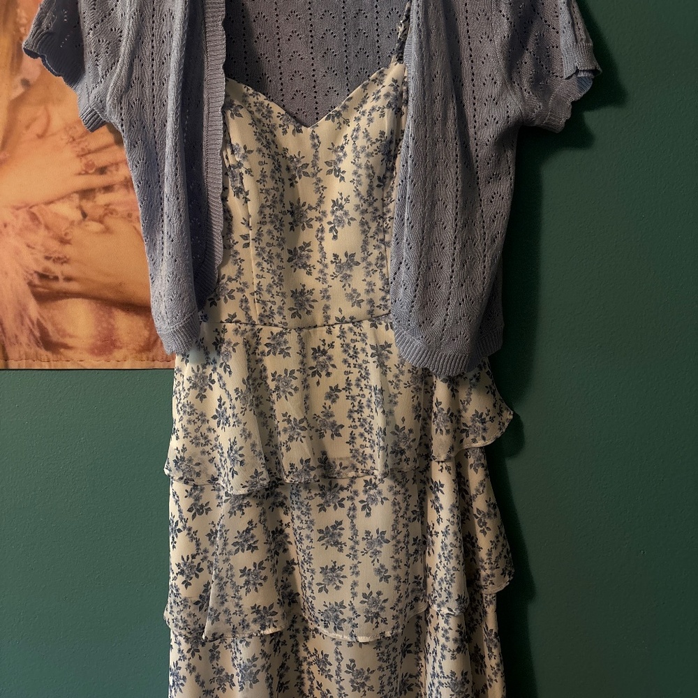Blue flowery dress